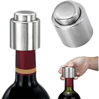 2PCS Stainless Steel Wine Bottle Stopper Vacuum Red Wine Cap Sealer Fresh Keeper Bar Tools Bottle Cover Kitchen Accessories