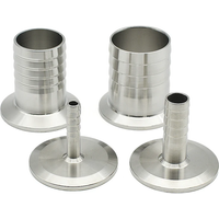 6/8/10/12/14/16/19/25/32/38mm Hose Barb x 0.5" 1" 1.5" 2" stainless steel SS304 316L sanitary hose Tri Clamp Pipe Fitting