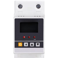 63A 220V Din Rail Adjustable Recovery Reconnect Over and Under Voltage Protective Device Protector Relay Over Voltage Protection
