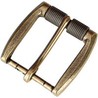 1piece 40mm Solid Brass Belt Buckle Men's Roller Pin Buckle Waistband Head Leather Craft Belt Parts Accessories vintage Buckle