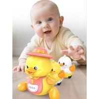 Musical Dancing Duck Toy Set Baby Crawling Toys Early Learning Interactive Crawling Toy Night Light Toy Gifts for Boys Girls