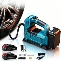 Auto-Luftpumpe, kabellos, tragbar, mit digitaler Anzeige, elektrische Pumpe für Autoreifen, Fahrräder, Camping, für Makita-Akku