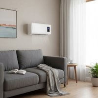 Wall Mounted 2-in-1 Air Conditioner Heater Cooler Low Noise Space Saving Portable Air Heater for Bathroom Bedroom Office Home