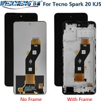 KJ5 LCD 6.6" IPS For Tecno Spark 20 KJ5 LCD Display Touch Panel Screen Digitizer With Frame Assembly For Tecno Spark20