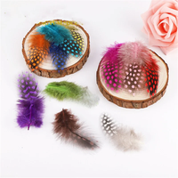Guinea Fowl Dot Feather 4.5-8cm 2-4 Inches Dyed Chicken Pheasant Feathers for Crafts Plume Decoration Diy Christmas Accessories