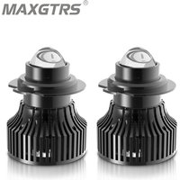 2pcs Automotive H7 H11 9005 9006 Laser Headlight Bulb Mini Projector Lens Light Auto LED Fog Light 3000K Gold LED H7 H8 HB3 HB4