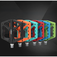 AliExpress RGO Bicycle Pedals Mtb Nylon Platform Footrest Flat Mountain Bike Paddle Grip Pedalen Bearings Footboards Cycling Foot Hold