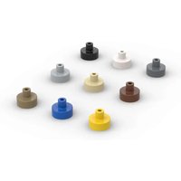 MOC 10PCS Puzzle Particle 20482 Tire Round 1x1 Building Blocks With Bar And Pin Handle Brick IdeaToys Children Gift Dropshipping
