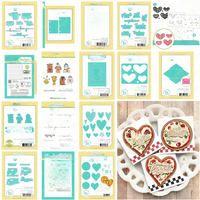 Happy Valentine's Day Love You to Pizzas New Metal Cutting Dies Stamps Stencil for Scrapbook Diary Decoration Embossing Template