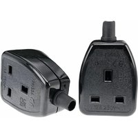 Bolantedz 13A 250V UK British Standard Female Socket Power Adaptor Detachable Power Cord Cable Connector Socket White/Black