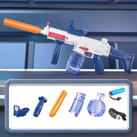 Beach Toy Summer Fully Automatic water gun with Light Rechargeable Continuous Firing Party Game Kids Space Splashing Toy Gift