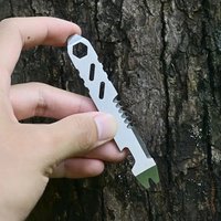 AliExpress Edieu Stainless Steel Multifunctional Pry Bar, Mini EDC Hex Wrench, Bottle Opener, Portable Outdoor Bicycle Repair Tool