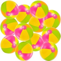 Giant Inflatable Beach Balls – 22''/56cm Multi-Coloured Summer - Multi-Packs Available - Toy in Yellow, Pink, Green & Orange