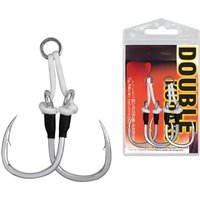 2pcs/bag High Carbon Steel Slow Double Hook Sea Fishing Hook Saltwater Fishing Metal Jigging Assist Hooks