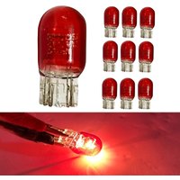 10pcs 7443 7444 7440 7441 992 T20 W21/5W halogen Bulbs Auto Reverse Brake Stop Tail Lamp Bulb Turn Signal Lights Red 12v