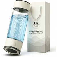 High Concentration Hydrogen Water Generator Bottle 8032 PPB SPE PEM Ionizer Cup Portable Rechargeable Hydrogen Rich Water Maker