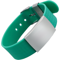 Personalize Custom Name Silicone Men Bracelet Green Black Smooth Engrave Logo Stainless Steel Id Bracelets Gift Jewelry