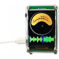 Nixie Clock Music Spectrum Level Indicator VU Meter 2.4 Inch Analog Voice Control Digital Display Rhythm Analyzer Multi-mode