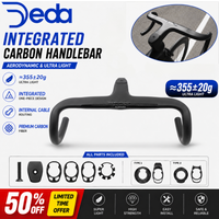 DEDA carbon road cycling handlebar Internal Cable road carbon integrated handlebar T1000 Carbon Integrated Clip diameter 28.6mm