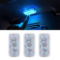 Portable Car Interior Dome Light Finger Touch Sensor Mini LED Reading Lamp Car Roof Magnets USB Charging Atmosphere Lamp