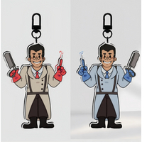 Team Fortress 2 Medic Acrylic Keychain TF2 Doctor Character Pendant Keyring for Game Fans