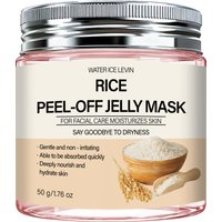 Rice Peel-Off Jelly Mask. Deeply Moisturizes Hydrates Skin. Gentle Non-Irritating Quick Absorption. Day Night Use. 50g.