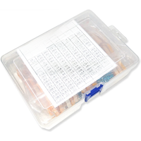 1300PCS 1% Metal Film Resistors 130 Values x 10Pcs 1/2W 0.5W Assorted Pack Kit Set Lot Resistors Assortment Kits Box