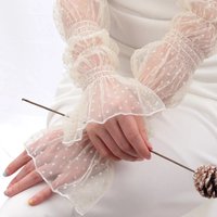 Long Cute Lace Mesh Fingerless Gloves Summer Sunscreen Sleeves Popular Speaker Sleeves Sunscreen Gloves Girls Sexy Accessories