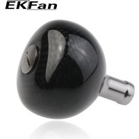 EKFan High Quality 38MM/45MM/48MM Carbon Fiber Fishing Reel Handle Knobs For SHI Bait Casting Spinning Reels Fishing Tackle