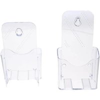 Booklet Plastic A6 Brochure Holder Clear Acrylic Wall Mount Portable Countertop Flyer Display Stand Women