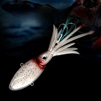 90g 130g Luminous UV TPR Octopus Squid Skirt Sea Saltwater With Assist Hook Jigging Fishing Soft Lures Bait
