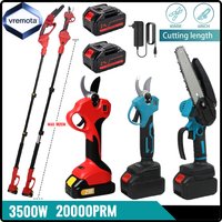 Vremota 2M 6 Zoll Bürstenlose Teleskop-Elektrokettensäge 3-in-1 Gartenschere für Baumbeschnitt, kompatibel mit Makita 18-21V Akku, inklusive 1/2 Akkus
