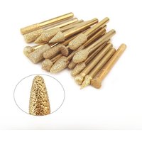20pcs 1/4" Dia Brazed Straight Diamond Router Bit 6*8mm diamond grinding head use for Marble Granite Edge Profiling/Cutting