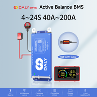 DALY BMS Active Balance 1A 100A 150A 40A 60A 12V 24V 48V 200A for 4S 8S 16S LiFePo4 BMS with 3.0inch LCD RS485 UART WIFI KEY