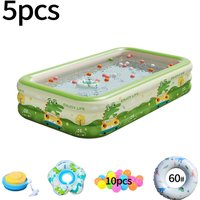 1PC Inflatable Swimming Pool Rectangular PVC Outdoor Pool Floats Portable Water Pool for Backyard Garden Summer