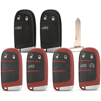 jingyuqin Fit SRT Hellcat Smart Car Key Shell Case For Dodge Challenger Charger Chrysler 300 Jeep Grand Cherokee No logo