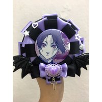 Devil Style badge holder,luxury Ribbon Rosette,quadratic element women Decoration,Badge Rosette Ita bags