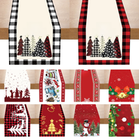 Polyester Christmas Table Runner Merry Christmas Decorations for Home decor 2023 Xmas Navidad Notal Noel Gifts New Year 2024