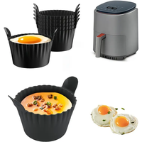 Reusable silicone baking cups, non-stick muffin cupcake molds with double handles, BPA-free, mini round air fryer cupcake lining