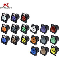 1pc 3Pin XLR Male/Female Panel Mount Chassis MIC Socket Audio Microphone Jack Plug Connector,Zinc Alloy Shell+Copper Contact