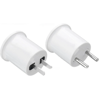 1pcs America European Plug E27 Lamp LED Bulbs Base E27 to EU US Plug Lamp Holder Converter Socket Adapter White