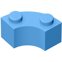 Gobricks GDS-799 Brick Round Corner2x2Macaroni with Stud Notch and Reinforced Underside compatible with lego 85080 3063DIY