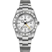 San Martin Upgraded 38.3mm BB GMT Hangzhou 6460 Men Automatic Mechanical Watches Sport Sapphire Luminous Waterproof 100m SN0054