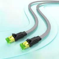 MIZIQIER CAT8 Ethernet Cable 40Gbps 2000MHz CAT 8 Networking Cotton Braided Internet Lan Cord for Laptops PS 4 Router RJ45 Cable