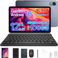 Aorlym P12 Android 16 12 Inch Tablet 120Hz Display 48GB RAM(8+40) 128GB ROM Storage 10000mAh Battery With Widevine L1 Pad Tablet