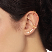 Aide 925 Sterling Silver 1pair Long Line Ear Climber Stud Earrings For Women Minimalist Ear Crawlers Studs Piercing Jewelry
