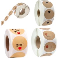 500pcs/roll Self Adhesive Paper Sealing Tags Necklace THANK YOU Labels Tags Display Diy Bracelet Findings For Jewelry Packaging
