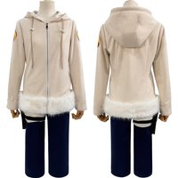 HOLOUN Anime Hyuga Hinata Cosplay Costume Young Version Coat Pants Leg Bag Bandage Christmas Gift Cos Convention Halloween Gift
