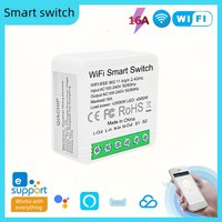 Mini 16A Smart WiFi Switch Relay Module, Compatible with Alexa & Google Home, EWelink App Remote/Voice/Timer Schedule