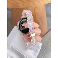 20mm 22mm Clear Laser Band for Samsung Galaxy Watch 7 6 5/4 5Pro 40mm 44mm Rainbow Transparent Strap Watch6 classic 47mm 43mm